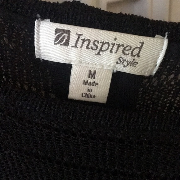 Inspired Style Black Sweater, buttons down back, size medium. - Picture 3 of 5